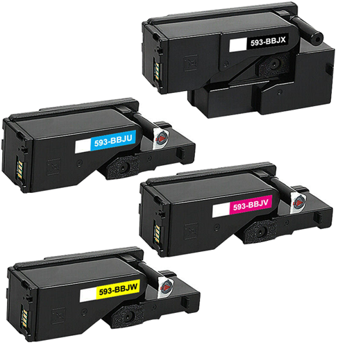 Cool Toner 4-Pack Compatible Toner Cartridge For Dell 593-BBJX – Fits E525W Color Laser – Black/Cyan/Magenta/Yellow