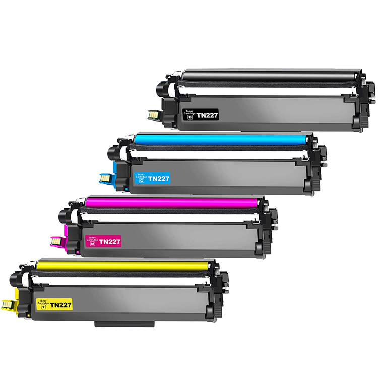 4PK TN-227 Toner Cartridges For Brother Printers - MFC-L3710CW, HL-L3210CW, Etc.