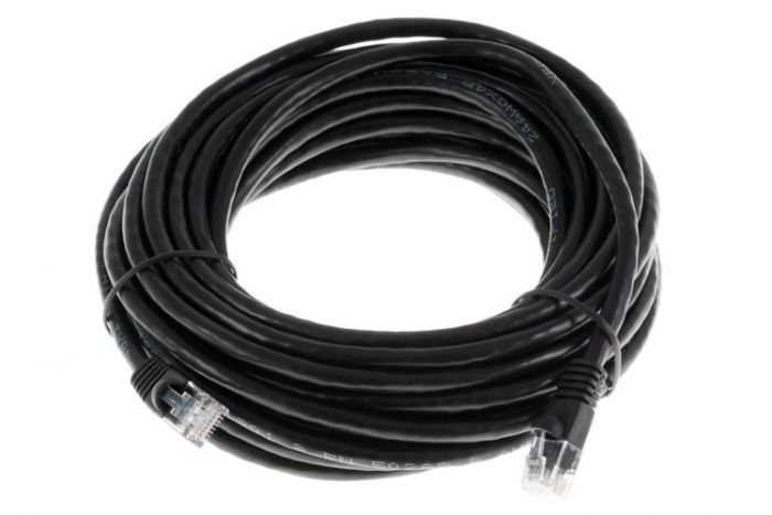 25FT 24AWG CAT6 UTP Snagless Ethernet Network Cable 550MHz , Black