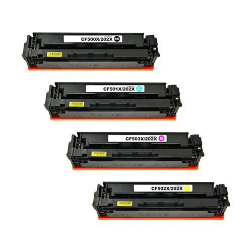 Compatible HP 202X Toner Cartridges Color Set