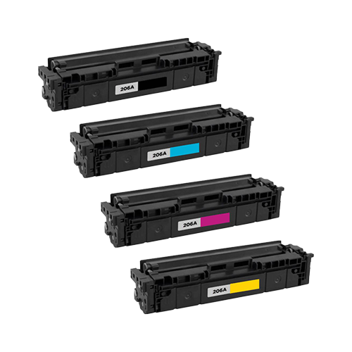 Remanufactured HP 206A Toner Cartridge Color Set With Chip
