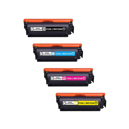 Remanufactured HP 212A Toner Cartridge Color Set With Chip