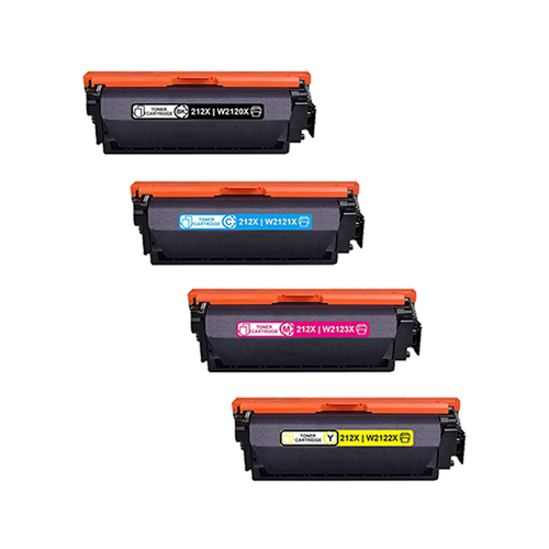 Remanufactured HP 212X Toner Cartridge Color Set With Chip