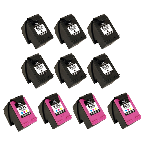 Remanufactured 62XL Ink Cartridge 10 Pack