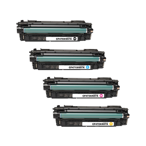 Compatible HP 657X Toner Cartridge Color Set