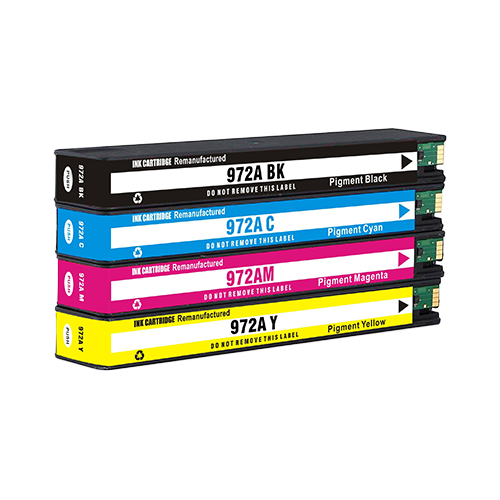 Remanufactured HP 972A Ink Cartridge Color Set