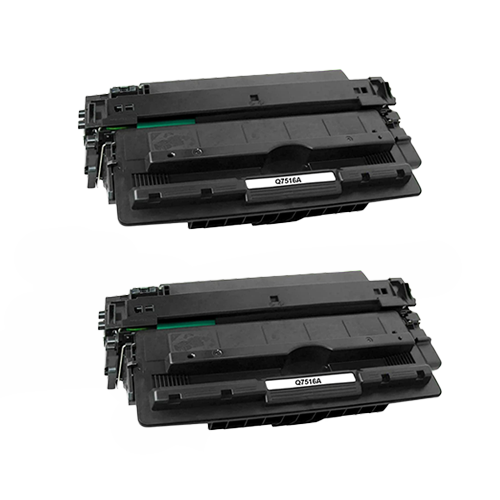 Compatible HP Q7516A Toner Cartridge Twin Pack