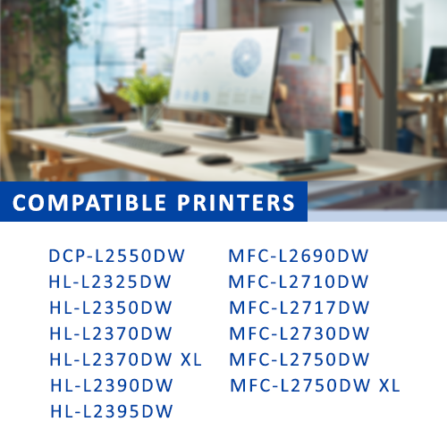 Compatible Brother HL-L2370DW High Yield Toner Cartridge- TN730/TN760