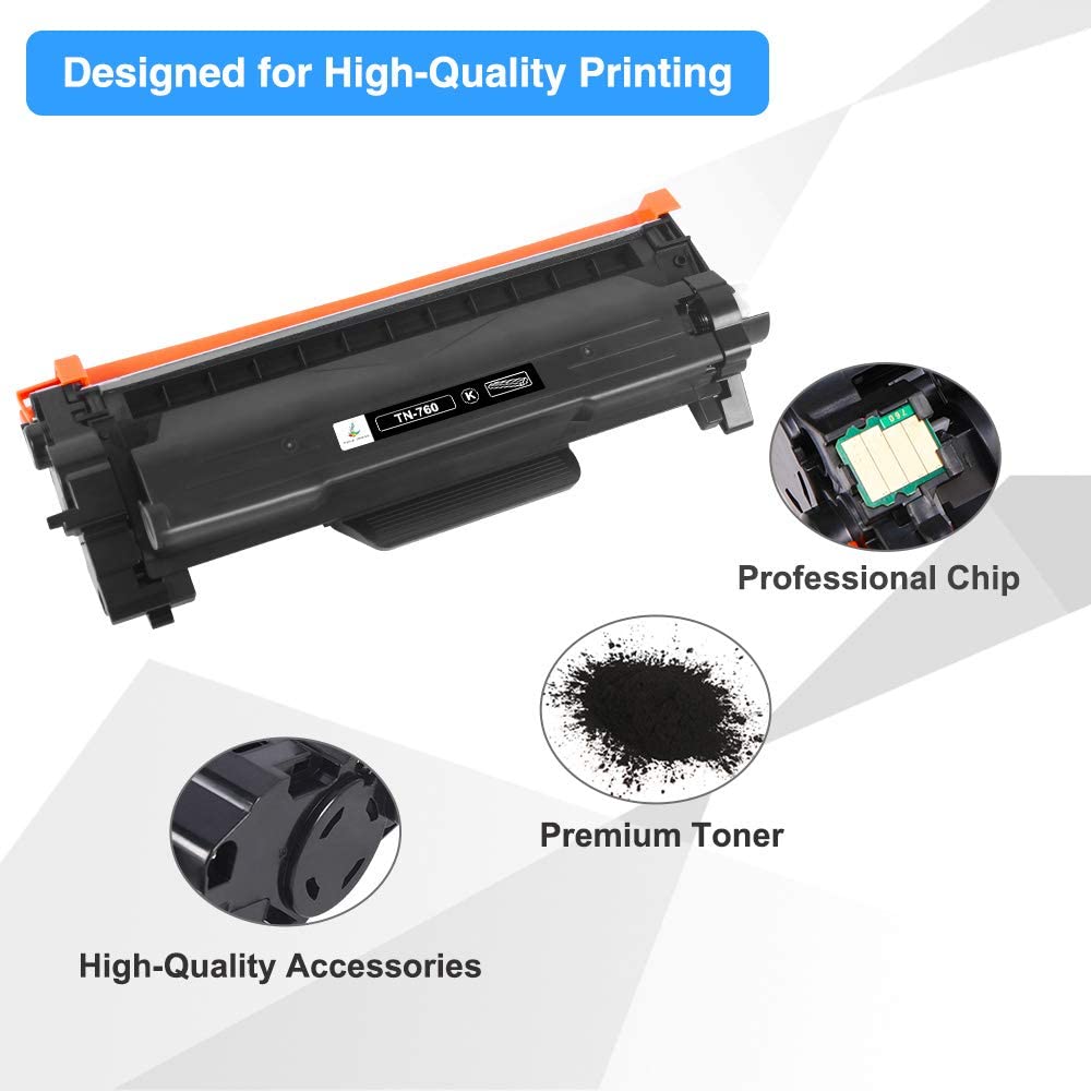 Compatible Brother TN760 High Yield Toner Cartridge