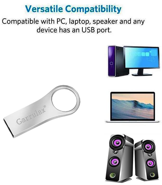 USB 2.0 Flash Drive 32GB Metal Thumb Drive- Silver