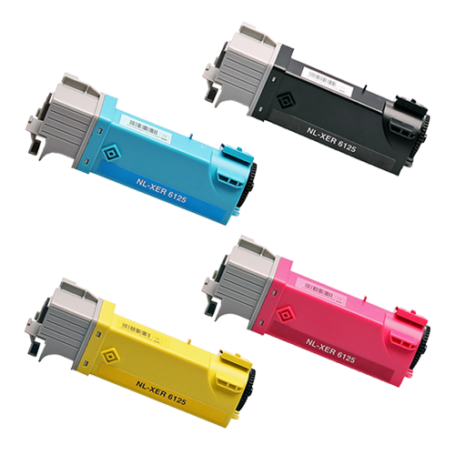 Compatible Xerox Phaser 6125 Toner Cartridge Color Set