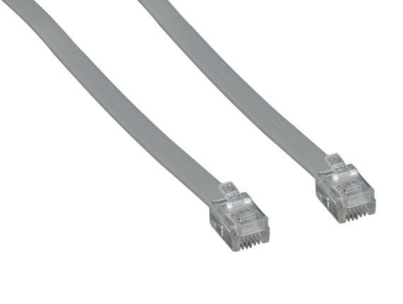 7ft RJ12 6P6C Straight Modular Cable